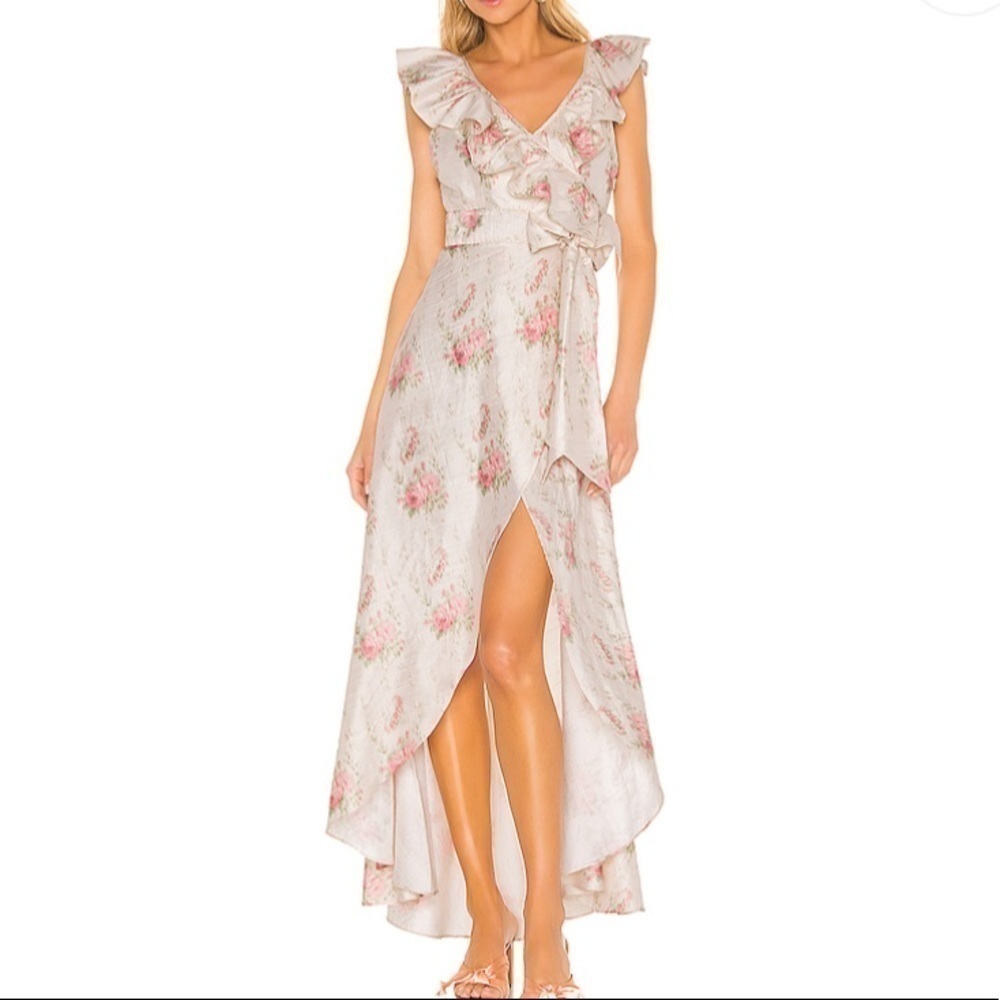 NWT LOVESHACKFANCY Cosmo Hi Low Floral Dress 2
